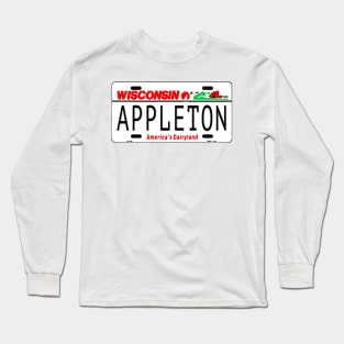 Appleton, WI License Plate Long Sleeve T-Shirt